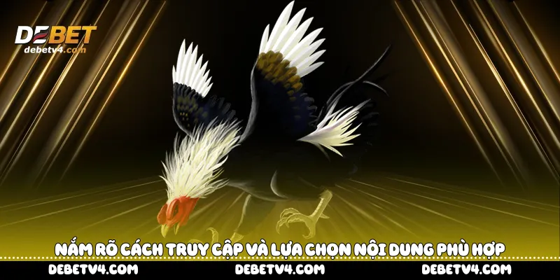 nắm rõ cách truy cập và lựa chọn nội dung phù hợp